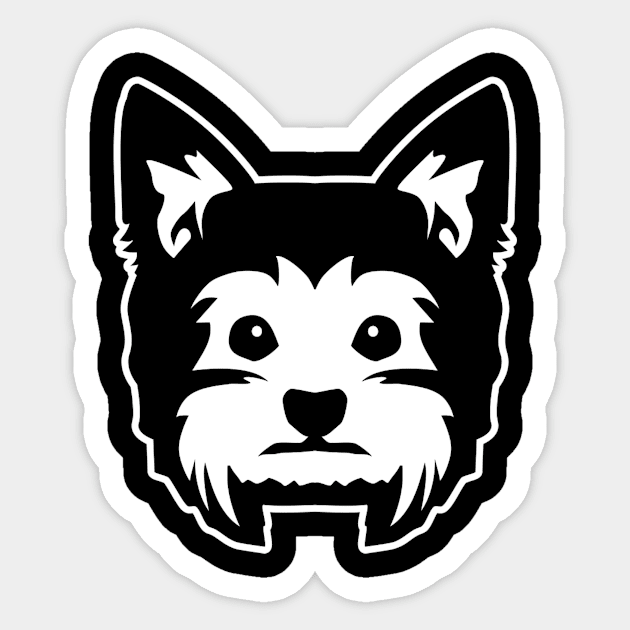 Yorkie Sticker by Designzz